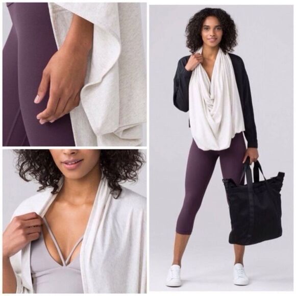 lululemon TU scarf shawl wrap w armholes in black - OS - Picture 1 of 11